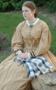 Civil War era cotton print dress with velvet trim.></a>  
         <a href=