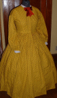 Cotton 1850's reproduction print dress.