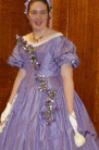 1860's lavendar silk taffeta ball gown with flowers.></a></TD>
      <TD WIDTH=6 height=